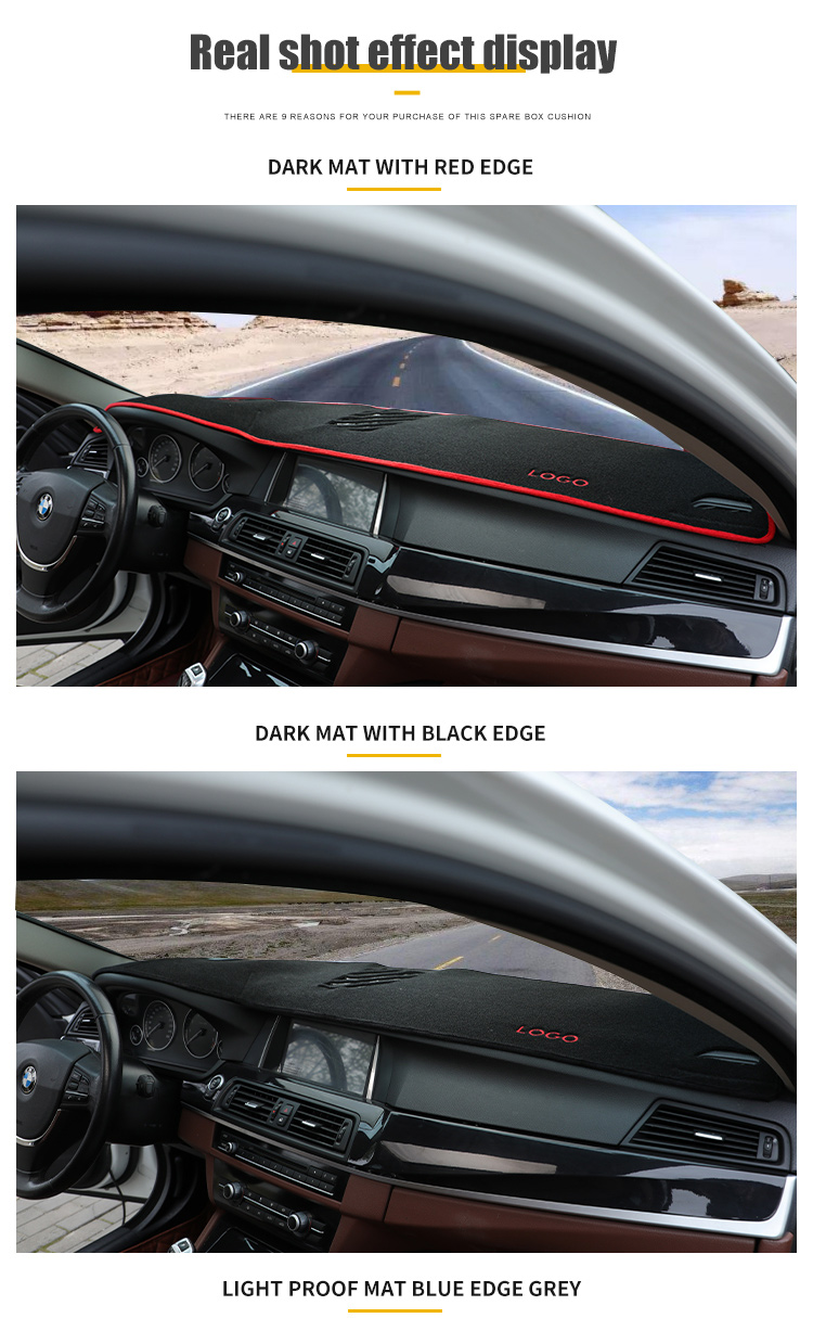 DECENT anti lighting dust protection dacron fiber car dashboard mat interior accessories for cars